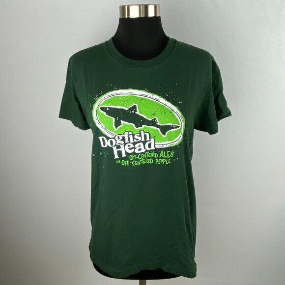 Dogfish Head T-Shirt Womens Green Off Centered Ales For Off Centered People XL - Picture 1 of 6